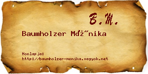 Baumholzer Mónika névjegykártya